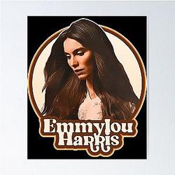Emmylou Harris T-ShirtEmmylou Harris Retro 70s Colorway Poster
