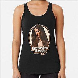 Emmylou Harris T-ShirtEmmylou Harris Retro 70s Coloreway Racerback Tank Top