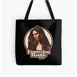Emmylou Harris T-ShirtEmmylou Harris Retro 70s Colorway All Over Print Tote Bag