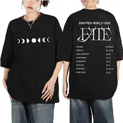Enhypen T-Shirts – Kpop Bands Enhypen Fate World Tour T Shirts