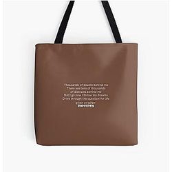 Enhypen Bags - ‘Given Or Taken’ Lyrics All Over Print Tote Bag RB3107