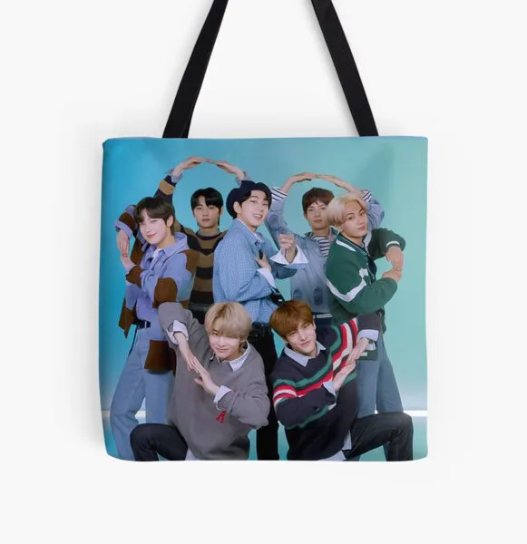 Enhypen Bags - 2021 Original Heart Pose All Over Print Tote Bag