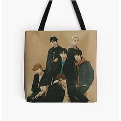 Enhypen Bags - ENHYPEN Group Photo Aesthetic All Over Print Tote Bag RB3107