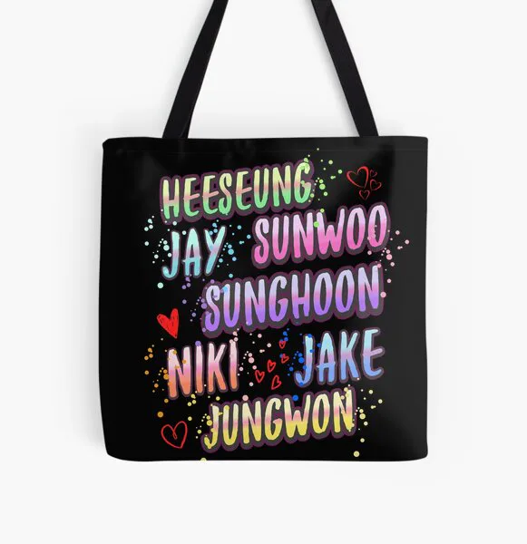 Enhypen Bags - Enhypen kpop All Over Print Tote Bag RB3107
