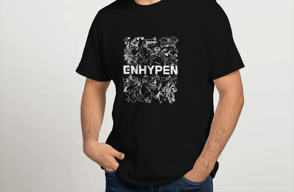 ENHYPEN 全員サイン　エナイプン　エンハイプンTシャツ ENHYPEN 全員サイン エナイプン エンハイプンTシャツ ENHYPEN 全員