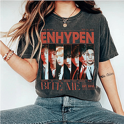 ENHYPEN Washed T-shirt – Dark Blood "Bite Me" Edition