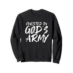 CIU TE ENLISTED IN GOD'S ARMY CROSS CREATIVE COLLECTION Sweatshirt