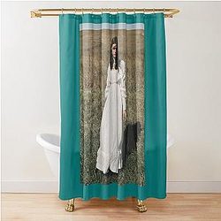 Ethel Cain White Dress   Shower Curtain