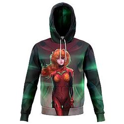Evangelion Hoodies - Asuka Political 3D Hoodie EVA Merch