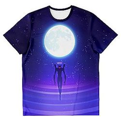 Evangelion T-shirts - Evangelion Angel Moon Night 3D T-shirt EVA Merch