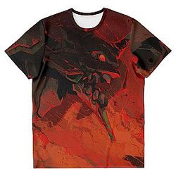 Evangelion T-shirts - Red Black Nigh 3D T-shirt EVA Merch