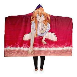 Evangelion Hooded Blankets - Asuka Hentai Hooded Blanket EVA Merch