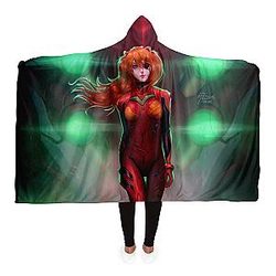 Evangelion Hooded Blankets - Asuka Political 3D Hooded Blanket EVA Merch