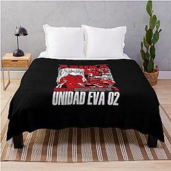 Evangelion Blankets - Vintage Asuka Neon Genesis Evangelion Throw Blanket