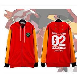 Evangelion Hoodies - Outwear EVA02 Neon Genesis Zipped Hoodie