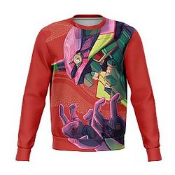 Evangelion Sweatshirts - Unit-01 Face 3D Sweatshirt EVA Merch