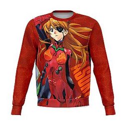 Evangelion Sweatshirts - New Asuka Political Lady Sweatshirt EVA Merch