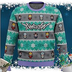 Evangelion Neon Genesis Units Ugly Christmas Sweater
