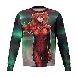Evangelion Sweatshirts - Asuka Political 3D Sweatshirt EVA Merch