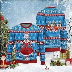 Evangelion Neon Genesis Rei Ugly Christmas Sweater