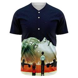 Evangelion Baseball Jersey - Face Rei Ayanami Baseball Jersey EVA Merch
