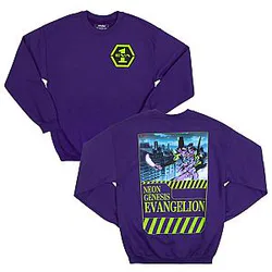 Evangelion Sweatshirts - Evangelion EVA 1 Purple Pullover Sweatshirt
