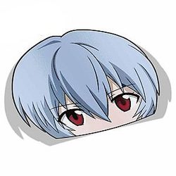 Evangelion Stikers - 13cm x 9.1cm Rei Ayanami Vinyl Car Sticker EVA Merch