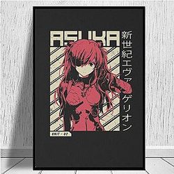 Evangelion Posters - Asuka Poster Canvas Paintings For Home Decor EVA Merch