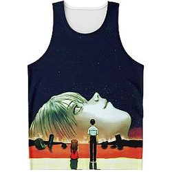 Evangelion Tank Tops - Face Rei Ayanami Tank Top EVA Merch