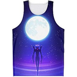 Evangelion Tank Tops - Angel Moon Night 3D Tank Top EVA Merch