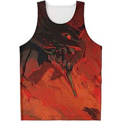 Evangelion Tank Tops - Red Black 3D Tank Top EVA Merch
