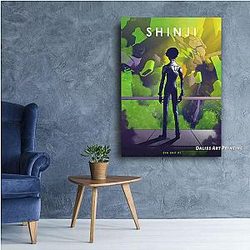 Evangelion Posters - Evangelion Shinji Wall Art