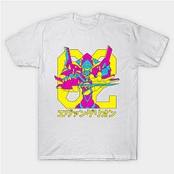 Evangelion T-shirts - NEON EVA_02 T-shirt