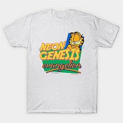 Evangelion T-shirts - Garfield Memes T-shirt