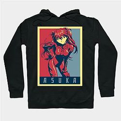 Evangelion Hoodies - Asuka Political Anime Shirt Hoodie