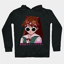 Evangelion Hoodies - Aasuka Evangelion aeshetic Hoodie
