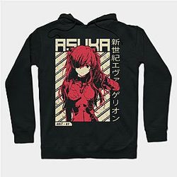 Evangelion Hoodies - Asuka Poster Anime Shirt Hoodie