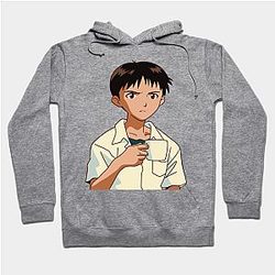 Evangelion Hoodies - Shinji Coffee Hoodie