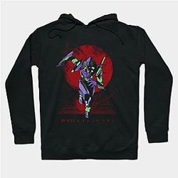 Evangelion Hoodies - Red Sun Eva Hoodie