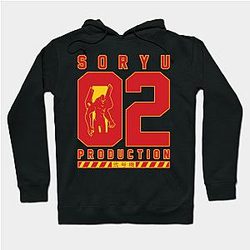Evangelion Hoodies - UNIT 02 - SORYU PRODUCTION Hoodie