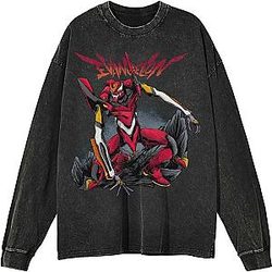 Vintage Graphic PTTT2808 Washed  Evangelion Sweatshits