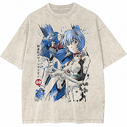 Rei Ayanami Vintage PTTT2808 Washed  Evangelion T-Shirts