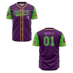 EVA-01 NERV PTTT2808  Evangelion Baseball Jersey