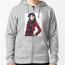 Evangelion Zipped Hoodies - Misato Katsuragi Zipper Hoodie