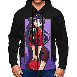 Evangelion Zipped Hoodies - Misato Katsuragi 3D Zipper Hoodie