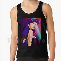Evangelion Tank Tops - Misato Katsuragi Club Clubbing Lights Sad