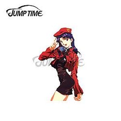 Evangelion Stikers - Misato Katsuragi 13 x 5.8CM Vinyl Waterproof Car Wrap