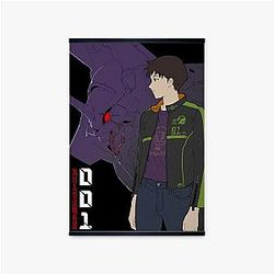 Evangelion Posters - Ikari Shinji With EVA-01 Poster