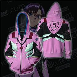 Evangelion Zipped Hoodies - Mari Makinami Uniform Zipper Hoodie