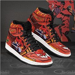 Evangelion Shoes - Unit-02 Jordan Sneakers EVA Merch